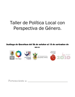 taller de política local con perspectiva de género