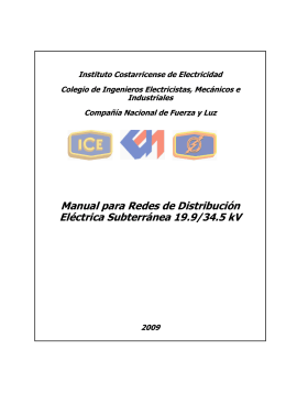 Manual para Redes de Distribución Eléctrica Subterránea