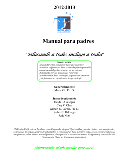 2012-2013 Manual para padres - Rowland Unified School District