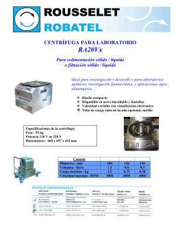 Folleto RA 12/20 - Rousselet Robatel