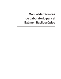 Manual de Técnicas de Laboratorio para el Exámen