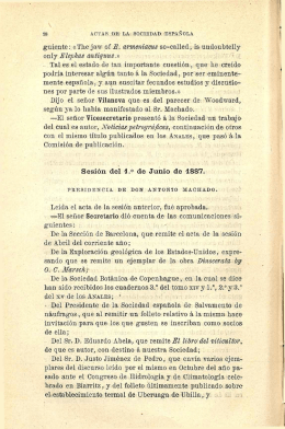 Sesión del i.° de Junio de 1887.