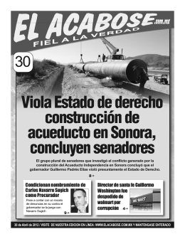 Viola Estado de derecho construcción de acueducto en Sonora