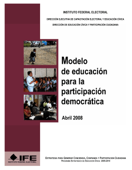 Modelo de educación para la participación democrática