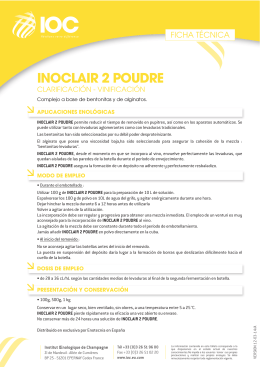 FT INOCLAIR 2 POUDRE (ES) - Institut Oenologique de Champagne