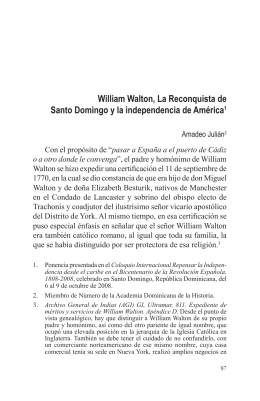 William Walton, La Reconquista de Santo Domingo y la