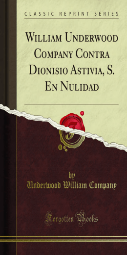 William Underwood Company Contra Dionisio