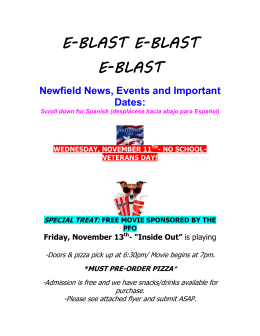 e-blast e-blast e-blast - Newfield Elementary School!