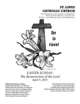 EASTER SUNDAY: The Resurrection of the Lord