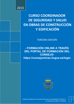 tercera edición del curso coordinador de seguridad y salud en obras