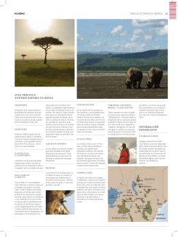 guía práctica nuetros safaris en kenia información