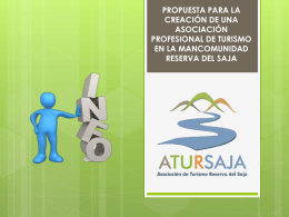 Presentación de ATURSAJ.. - Mancomunidad Reserva del Saja