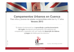 Campamentos Urbanos en Cuenca