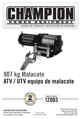 907 kg Malacate - Champion Power Equipment