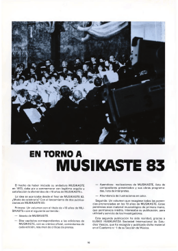 En torno a Musikaste 83, José Luis Ansorena