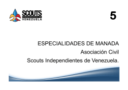 ESPECIALIDADES DE MANADA Asociación Civil Scouts