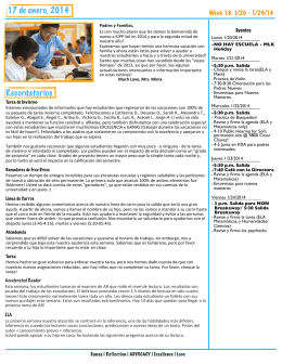 Parent Newsletter 1_17_2014 Spanish