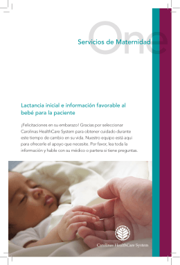 Servicios de Maternidad - Carolinas HealthCare System