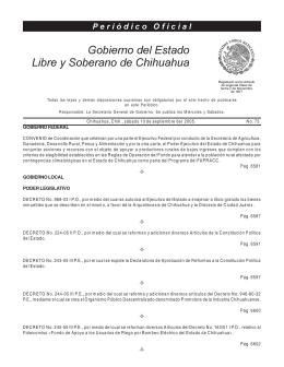 10 de Septiembre del 2005 - Gobierno del Estado de Chihuahua