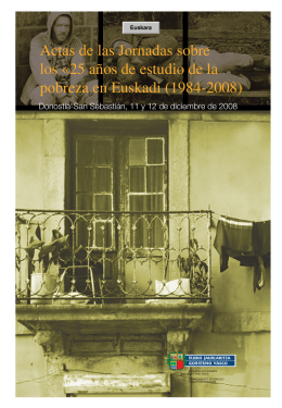 25 años de estudio de la pobreza en Euskadi (1984