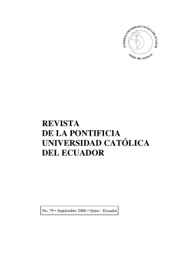 Revista 79 - Pontificia Universidad Católica del Ecuador