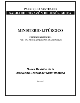 MINISTERIO LITÚRGICO - Iglesia Santuario Sagrado Corazón de