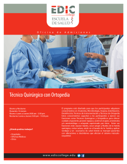 Técnico Quirúrgico con Ortopedia