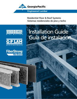 Residential Floor & Roof Systems Installation Guide