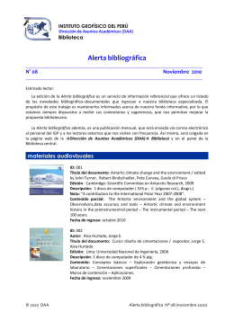 alerta 8 - Instituto Geofísico del Perú