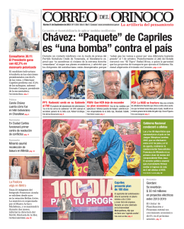 Chávez: “Paquete” de Capriles es