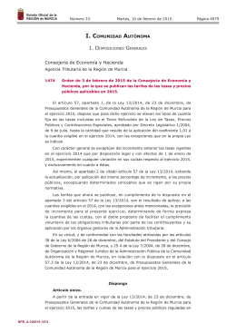 Orden de 3 de febrero de 2015 - Boletín Oficial de la Región de Murcia