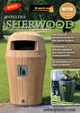 Papelera Sherwood fabricado en Everwood