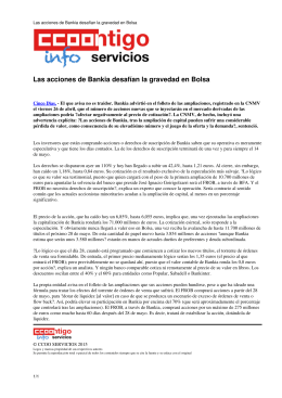 Las acciones de Bankia desafían la gravedad en Bolsa