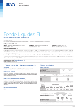 Fondo Liquidez, FI - BBVA Asset Management