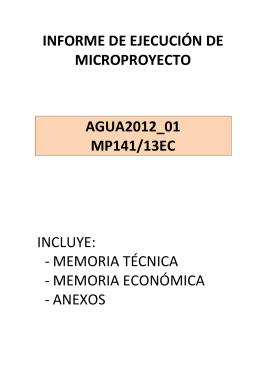 informe de ejecución de microproyecto agua2012_01 mp141/13ec