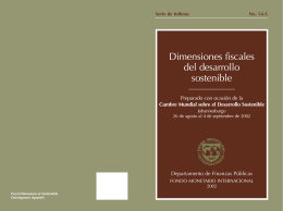 Dimensiones fiscales del desarrollo sostenible, FMI -- Serie de