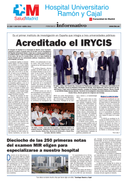 Acreditado el IRYCIS - Comunidad de Madrid