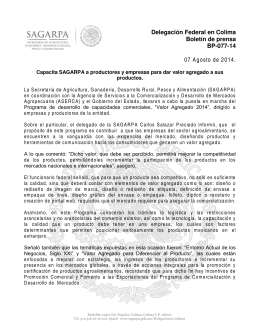 Delegación Federal en Colima Boletín de prensa BP-077