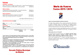 Inscripción en la ESCUELA de MÚSICA 2015/2016