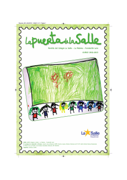 CURSO 2012-2013 Revista del Colegio La Salle