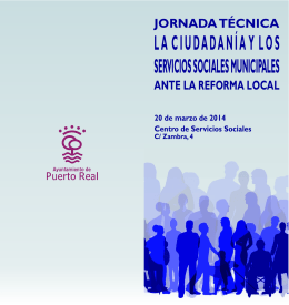 Folleto Jornada Serv Soc - Ayuntamiento de Puerto Real