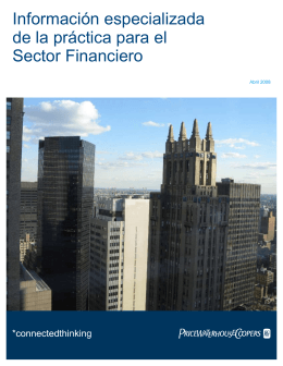 Información especializada de la práctica para el Sector Financiero