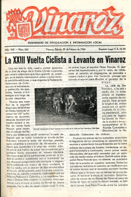 L XXIII Vuelta.CiclistaaLevante en Vinaroz