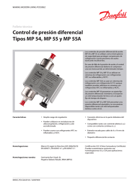 Control de presión diferencial Tipos MP 54, MP 55 y MP 55A