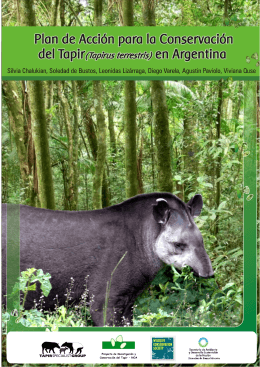 Plan de acción para la conservación del Tapir (Tapirus terrestris)
