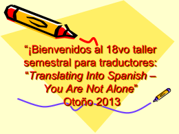 You Are Not Alone” Otoño 2013