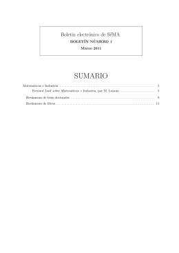 Boletín Electrónico SeMA 001 - Sociedad Española de Matemática