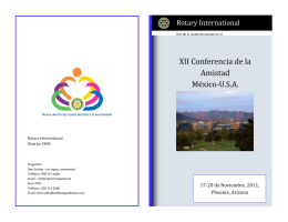 XII Conferencia de la Amistad México‐U.S.A.