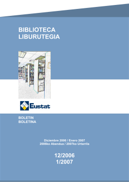 Boletín de Biblioteca Diciembre 2006-Enero 2007/Biblioteka