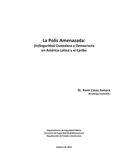 La Polis Amenazada: - Organization of American States
